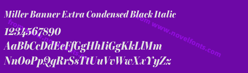 Miller Banner Extra Condensed Black ItalicPreview Miller Banner Extra Condensed Black ItalicPreview