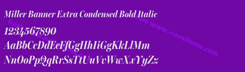 Miller Banner Extra Condensed Bold ItalicPreview Miller Banner Extra Condensed Bold ItalicPreview