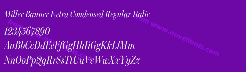 Miller Banner Extra Condensed Regular ItalicPreview Miller Banner Extra Condensed Regular ItalicPreview