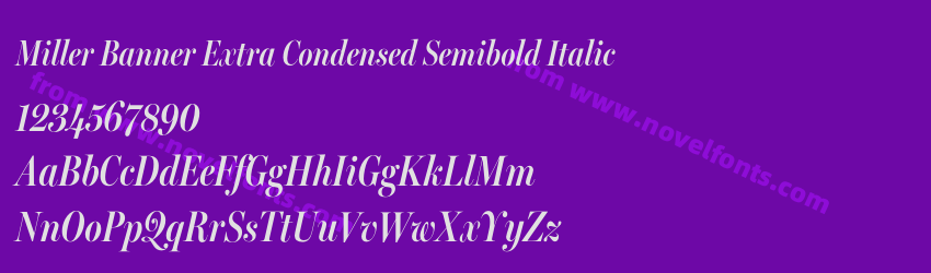 Miller Banner Extra Condensed Semibold ItalicPreview Miller Banner Extra Condensed Semibold ItalicPreview