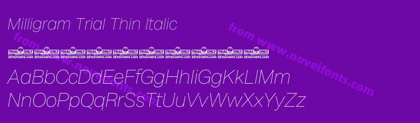 Milligram Trial Thin ItalicPreview Milligram Trial Thin ItalicPreview