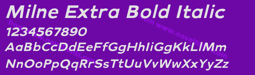 Milne Extra Bold ItalicPreview Milne Extra Bold ItalicPreview