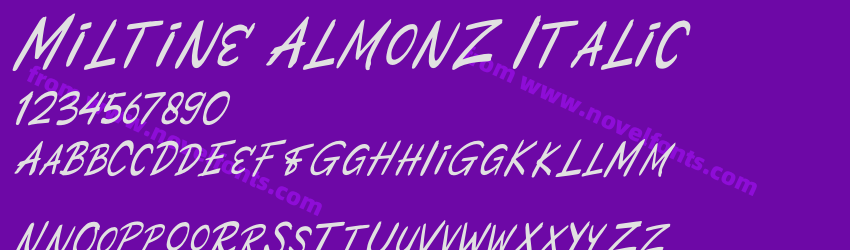 Miltine Almonz ItalicPreview Miltine Almonz ItalicPreview