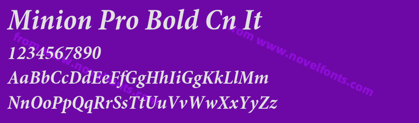 Minion Pro Bold Cn ItPreview Minion Pro Bold Cn ItPreview