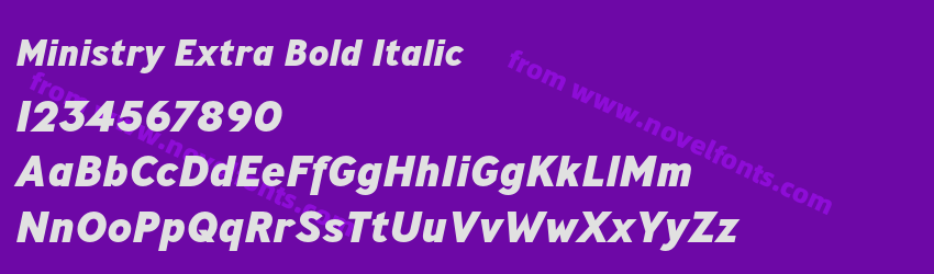 Ministry Extra Bold ItalicPreview Ministry Extra Bold ItalicPreview