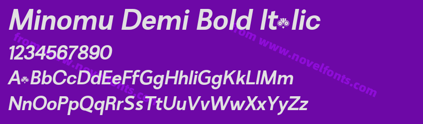 Minomu Demi Bold ItalicPreview Minomu Demi Bold ItalicPreview