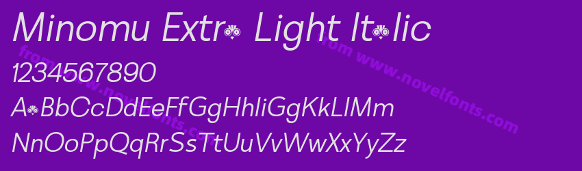 Minomu Extra Light ItalicPreview Minomu Extra Light ItalicPreview
