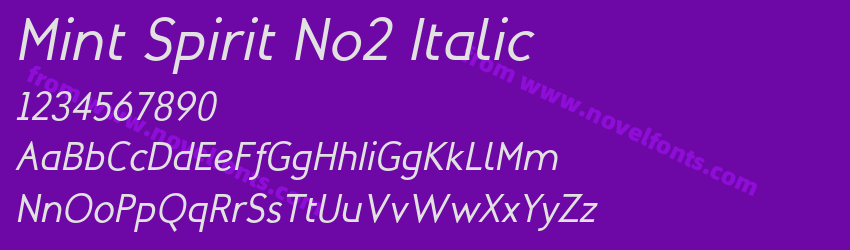 Mint Spirit No2 ItalicPreview Mint Spirit No2 ItalicPreview