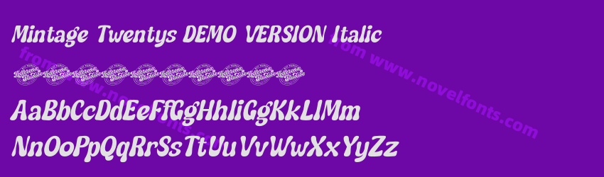 Mintage Twentys DEMO VERSION ItalicPreview Mintage Twentys DEMO VERSION ItalicPreview