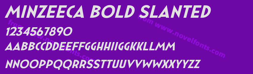 Minzeeca Bold SlantedPreview Minzeeca Bold SlantedPreview