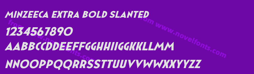 Minzeeca Extra Bold SlantedPreview Minzeeca Extra Bold SlantedPreview