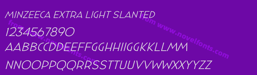 Minzeeca Extra Light SlantedPreview Minzeeca Extra Light SlantedPreview