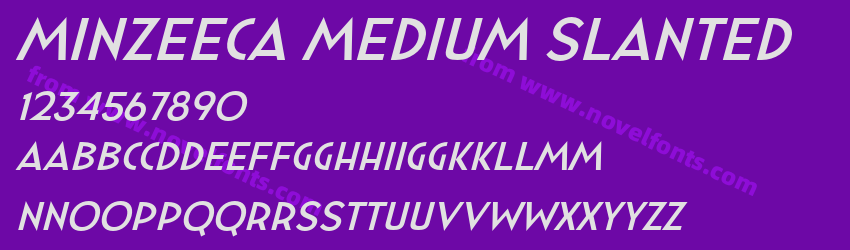 Minzeeca Medium SlantedPreview Minzeeca Medium SlantedPreview