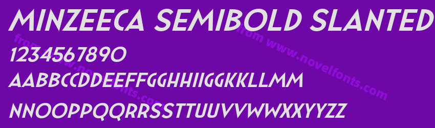 Minzeeca Semibold SlantedPreview Minzeeca Semibold SlantedPreview