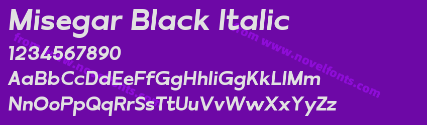 Misegar Black ItalicPreview Misegar Black ItalicPreview