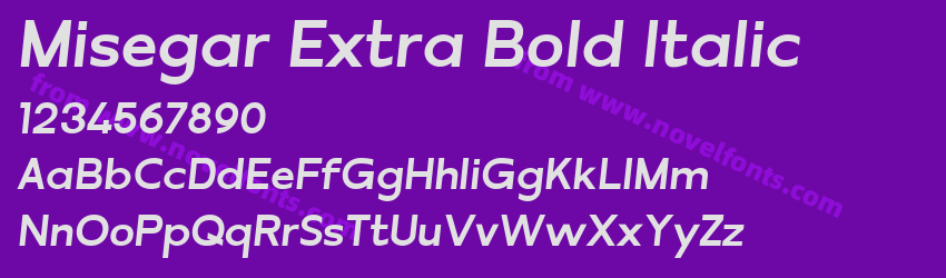 Misegar Extra Bold ItalicPreview Misegar Extra Bold ItalicPreview