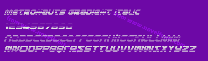 Metronauts Gradient ItalicPreview