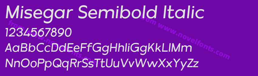 Misegar Semibold ItalicPreview Misegar Semibold ItalicPreview