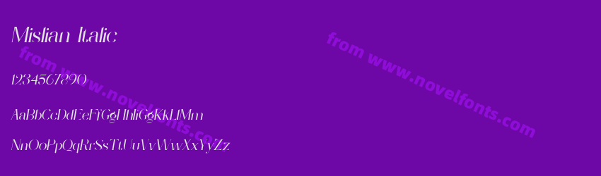 Mislian ItalicPreview Mislian ItalicPreview