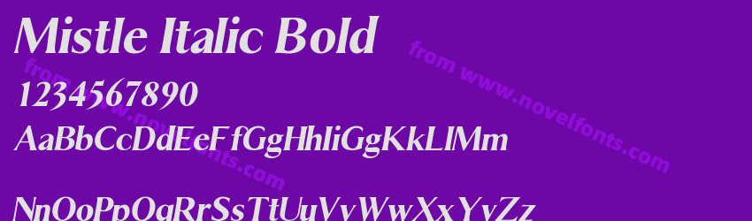 Mistle Italic BoldPreview Mistle Italic BoldPreview