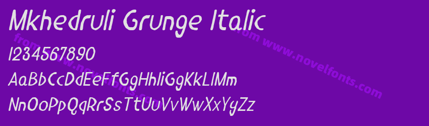 Mkhedruli Grunge ItalicPreview