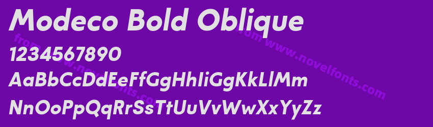 Modeco Bold ObliquePreview Modeco Bold ObliquePreview