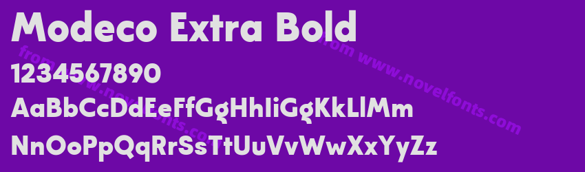 Modeco Extra BoldPreview Modeco Extra BoldPreview