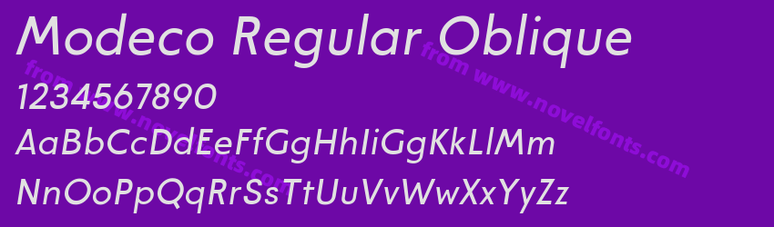 Modeco Regular ObliquePreview Modeco Regular ObliquePreview
