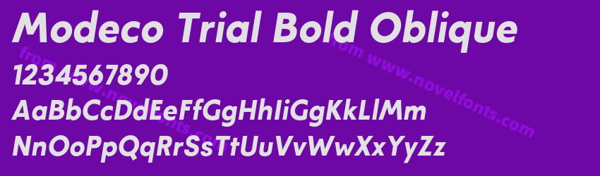 Modeco Trial Bold ObliquePreview Modeco Trial Bold ObliquePreview