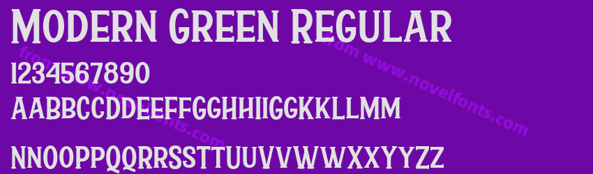 Modern Green RegularPreview Modern Green RegularPreview