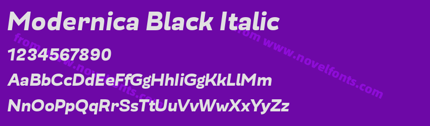 Modernica Black ItalicPreview Modernica Black ItalicPreview