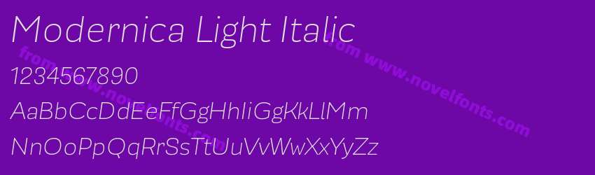 Modernica Light ItalicPreview Modernica Light ItalicPreview