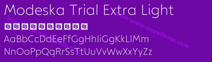 Modeska Trial Extra LightPreview Modeska Trial Extra LightPreview