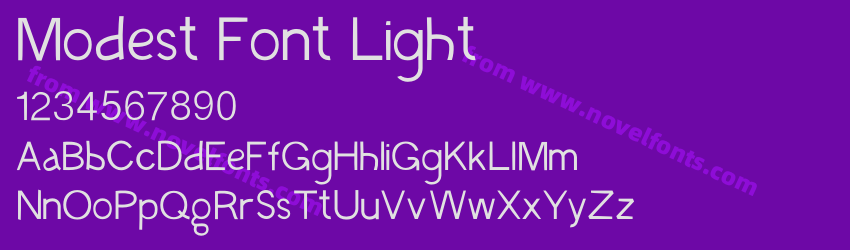 Modest Font LightPreview Modest Font LightPreview