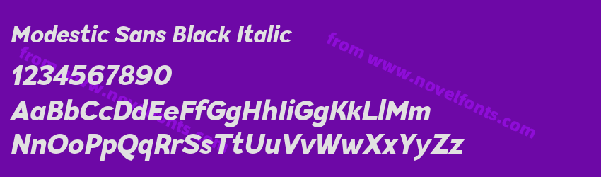 Modestic Sans Black ItalicPreview Modestic Sans Black ItalicPreview