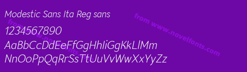 Modestic Sans Ita Reg sansPreview Modestic Sans Ita Reg sansPreview