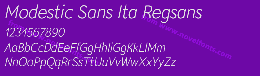 Modestic Sans Ita RegsansPreview Modestic Sans Ita RegsansPreview
