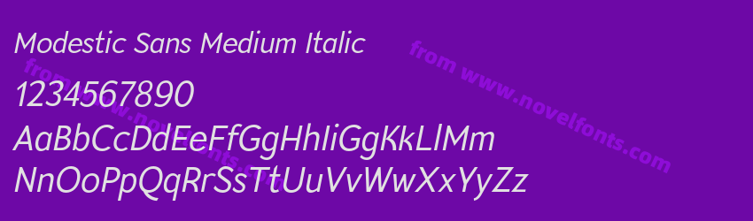 Modestic Sans Medium ItalicPreview Modestic Sans Medium ItalicPreview