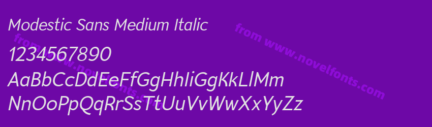 Modestic Sans Medium ItalicPreview Modestic Sans Medium ItalicPreview