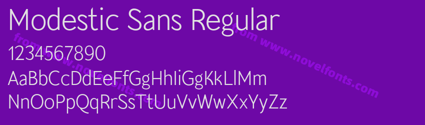 Modestic Sans RegularPreview Modestic Sans RegularPreview