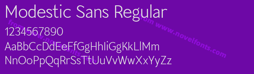 Modestic Sans RegularPreview Modestic Sans RegularPreview