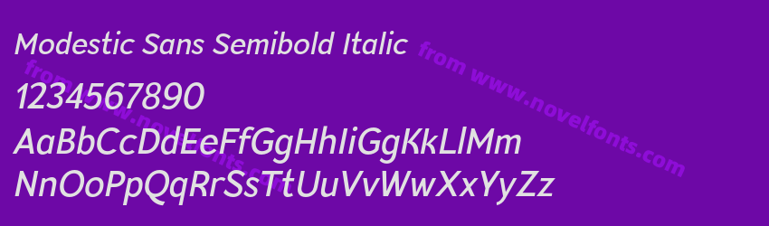 Modestic Sans Semibold ItalicPreview Modestic Sans Semibold ItalicPreview