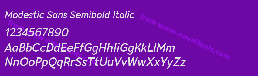 Modestic Sans Semibold ItalicPreview Modestic Sans Semibold ItalicPreview