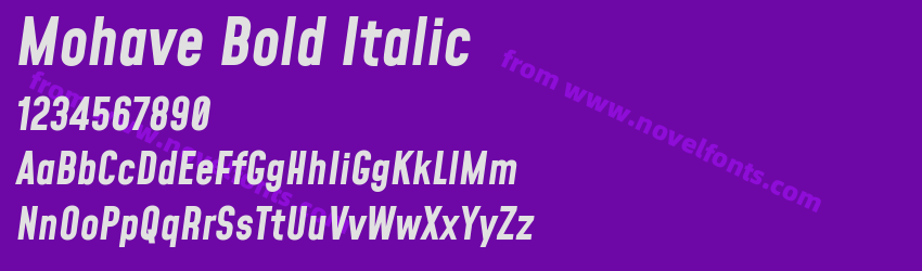 Mohave Bold ItalicPreview Mohave Bold ItalicPreview
