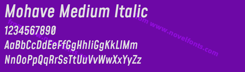 Mohave Medium ItalicPreview Mohave Medium ItalicPreview
