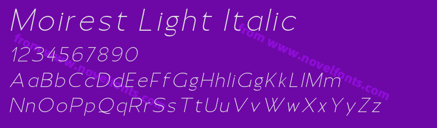 Moirest Light ItalicPreview Moirest Light ItalicPreview