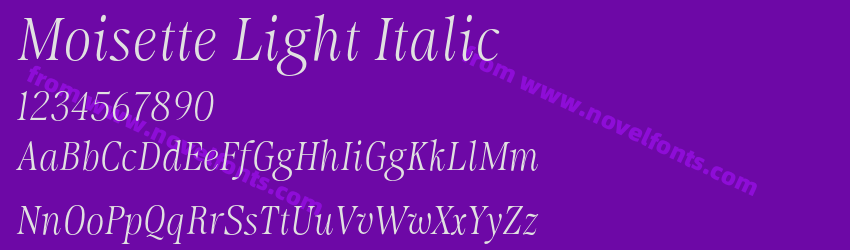 Moisette Light ItalicPreview Moisette Light ItalicPreview