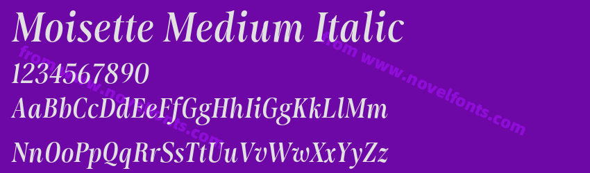 Moisette Medium ItalicPreview Moisette Medium ItalicPreview
