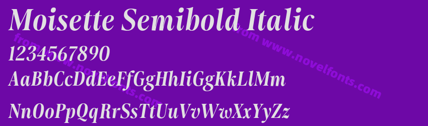 Moisette Semibold ItalicPreview Moisette Semibold ItalicPreview