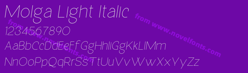 Molga Light ItalicPreview Molga Light ItalicPreview